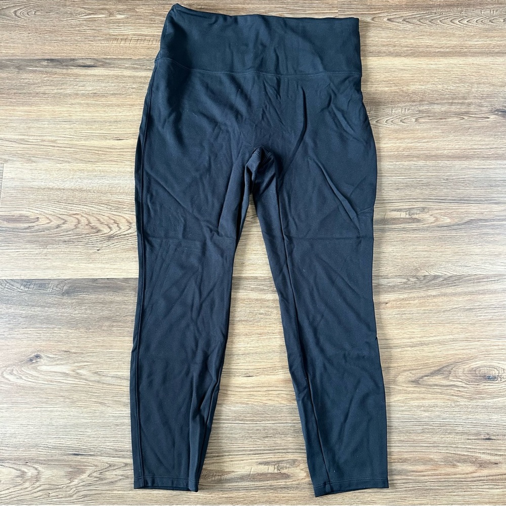 Spanx‎ Everyday Black Ankle Leggings Size 1X 25” High Rise Seamless Casual 21533